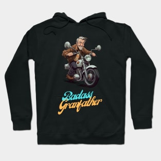 Badass Grandfather on a motorbike Hoodie